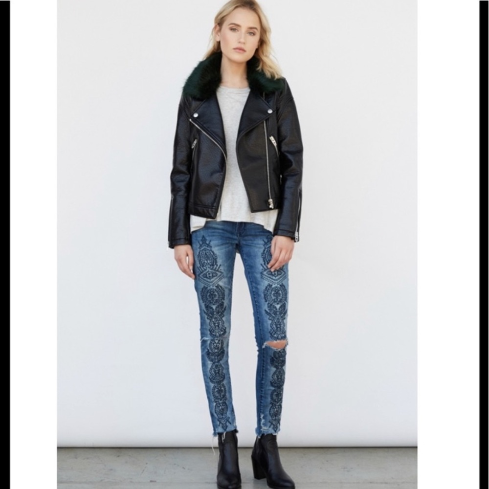 Blank NYC Embroidered Skinny Jeans